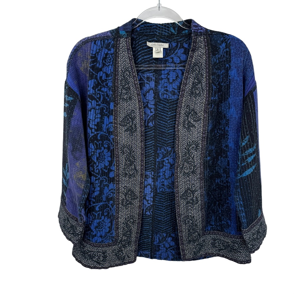 JOHN MARK Bohemian Patchwork Kimono Jacket Womens… - image 1